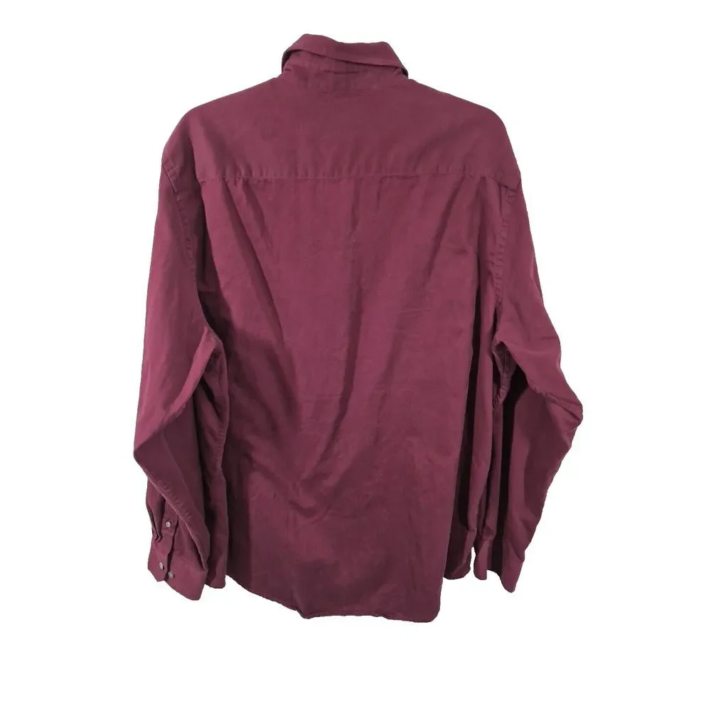 Banana Republic Shirt Mens XL Red Classic Long Sleeve Button‎ Up